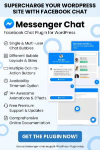 Messenger Chat Support WordPress Plugin 1.2.9 | Facebook Messenger Live Chat & Support Widget