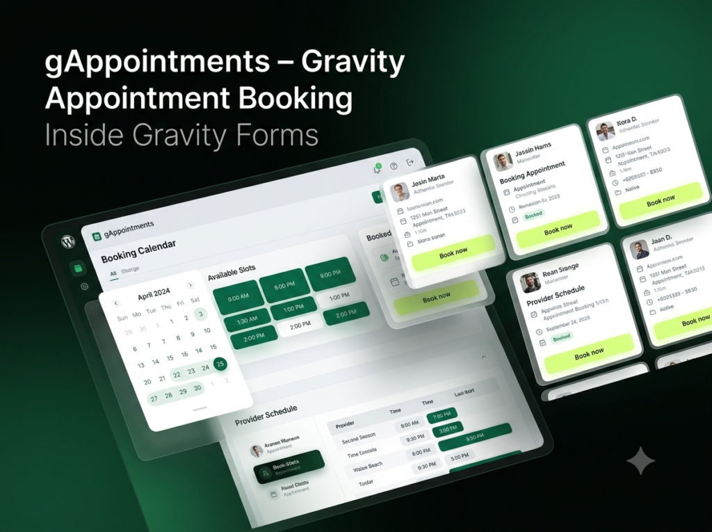gAppointments – Appointment Booking Addon for Gravity Forms 1.15.0 (WordPress Scheduling System)