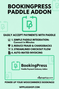 BookingPress Paddle Payment Gateway Addon – Accept Global Online Payments