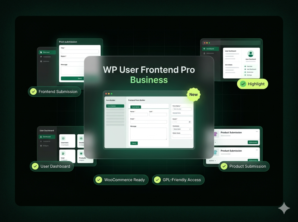 WP User Frontend Pro Business – WordPress Frontend Post Submission & User Dashboard Plugin