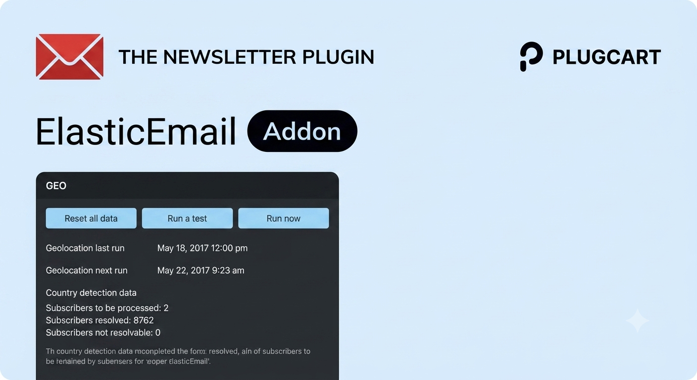 Newsletter ElasticEmail Addon – WordPress Email Delivery & SMTP Integration Tool