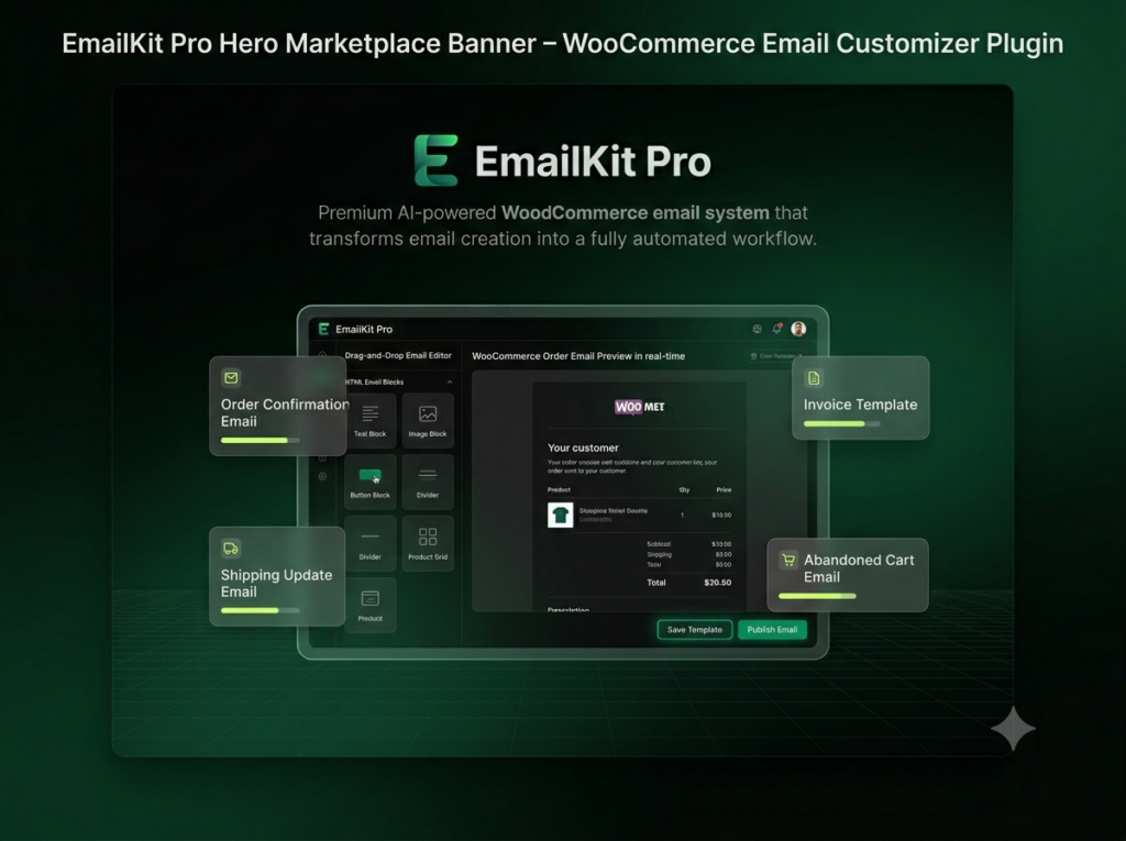 EmailKit Pro – WooCommerce Email Customizer & HTML Email Builder for WordPress