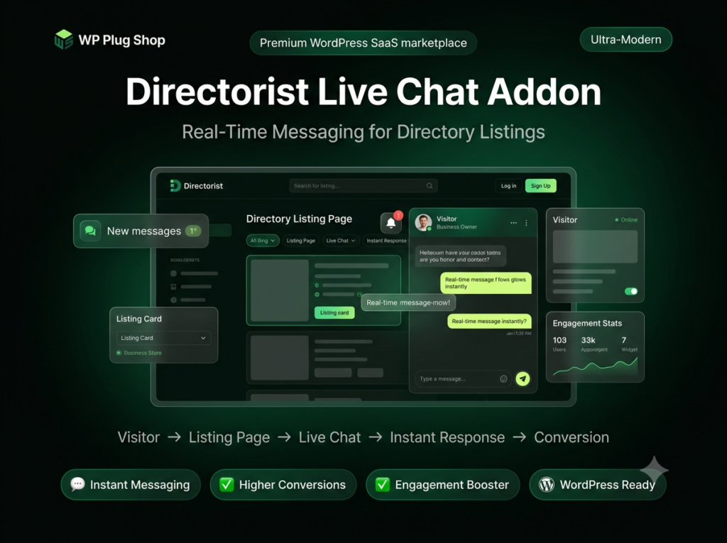 Directorist Live Chat Addon – Real-Time Messaging for Directory Listings