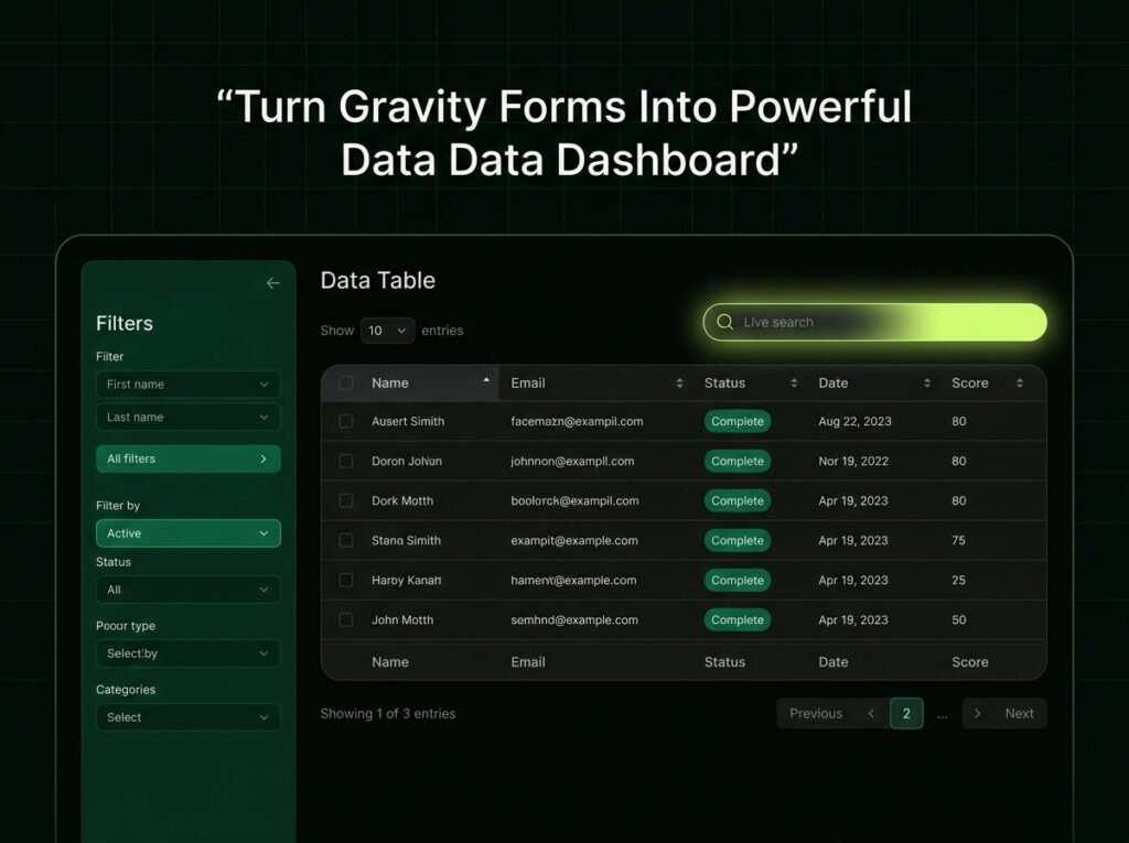 GravityView DataTables Extension – WordPress Plugin to Display Gravity Forms Entries in Searchable & Exportable Tables