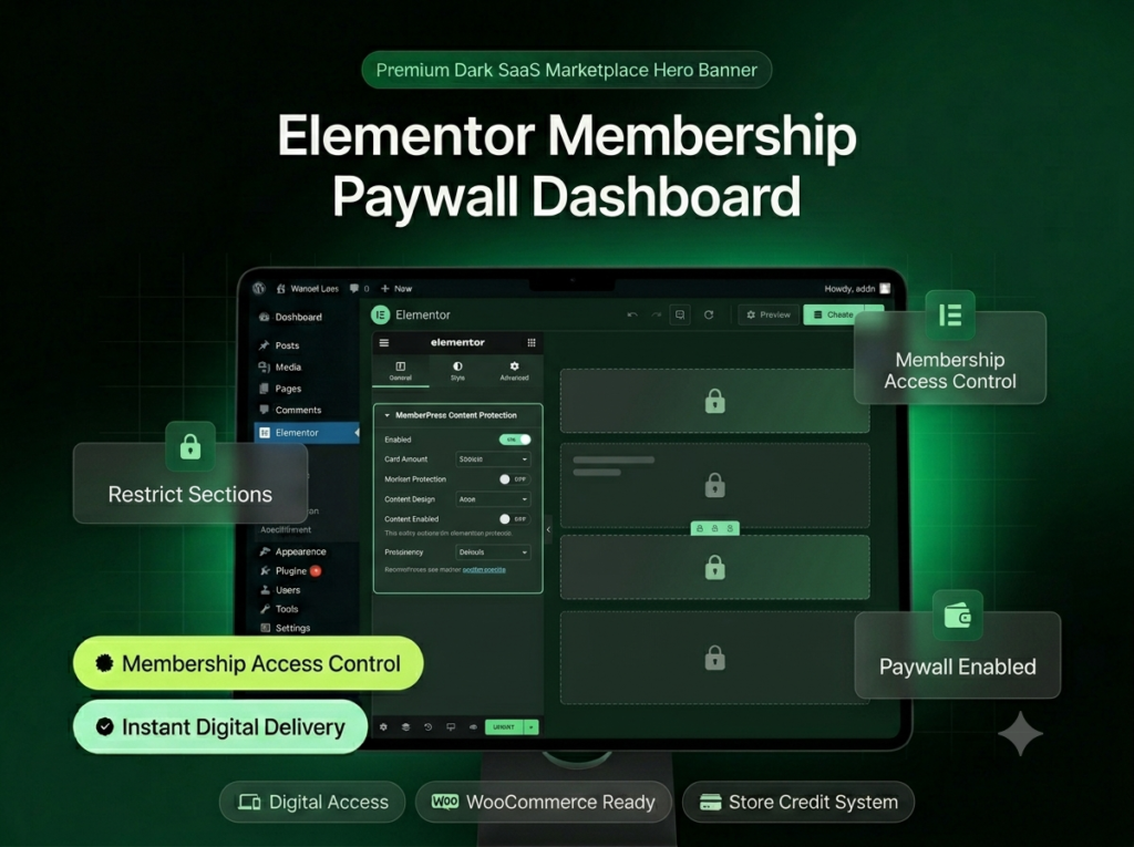 MemberPress Elementor Content Protection – WordPress Membership Paywall & Section Restriction Add-on