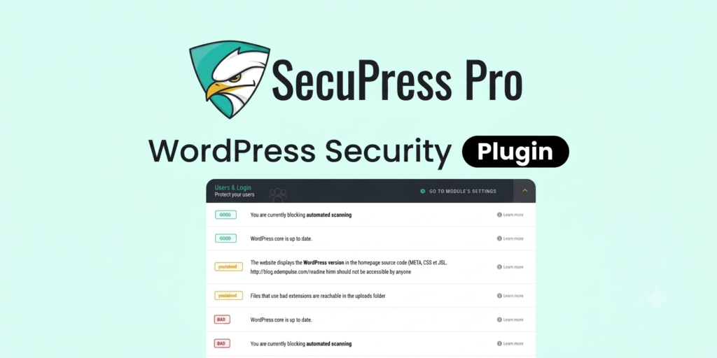 SecuPress Pro – WordPress Security Plugin with Firewall & Malware Scanner