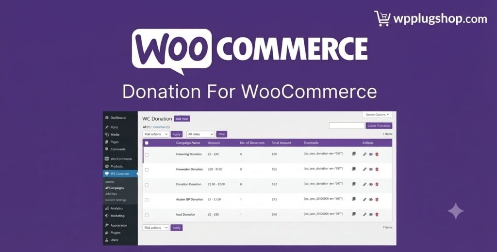 Donation for WooCommerce – Fundraising, Campaign & Recurring Donation Plugin