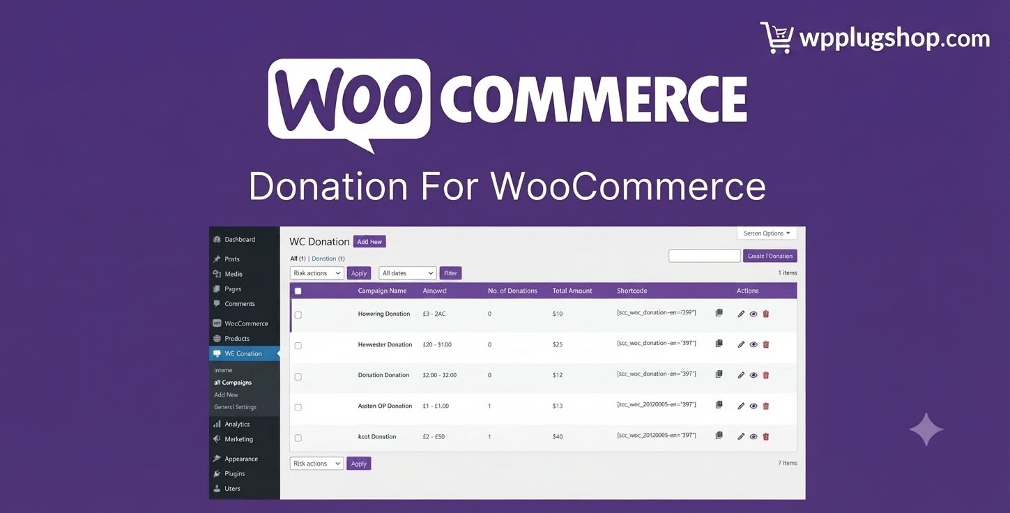 Donation for WooCommerce – Fundraising, Campaign & Recurring Donation Plugin
