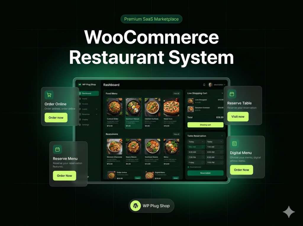 Table Reservation, Food Menu & Online Food Ordering for WooCommerce