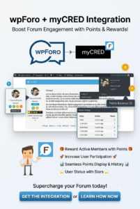 wpForo myCRED Integration – Forum Points, Badges & Rewards