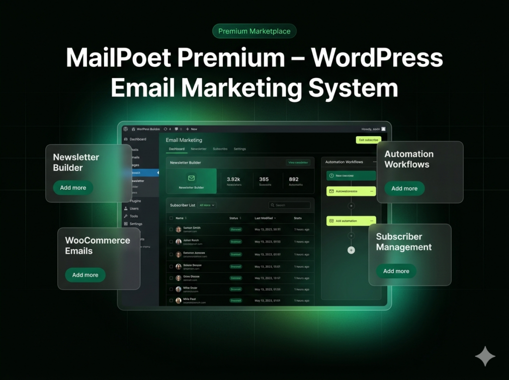 MailPoet Premium – WordPress Email Marketing, Newsletter & WooCommerce Automation Plugin