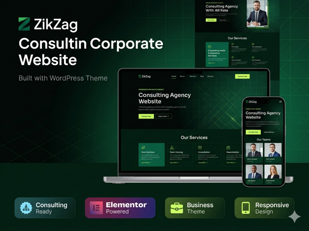 ZikZag – Consulting Agency Elementor WordPress Theme
