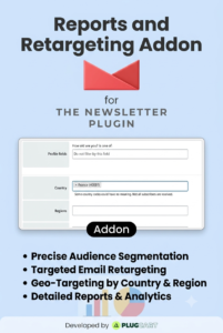 Newsletter Reports and Retargeting Addon – WordPress Email Analytics & Retargeting Plugin
