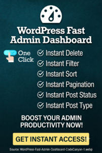 WordPress Fast Admin Dashboard 5.0 | Speed & Workflow Optimization Plugin