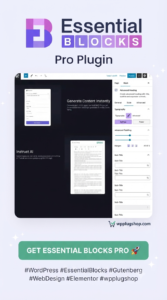 Essential Blocks Pro – Premium Gutenberg Page Builder, Advanced WordPress Blocks & Templates