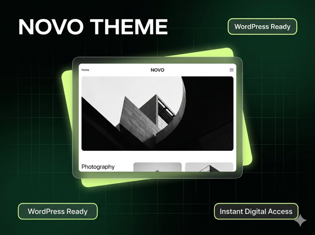 Novo Photography & Portfolio WordPress Theme