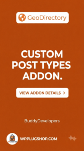 GeoDirectory Custom Post Types Add-on – Unlimited Directory Listing Types for WordPress