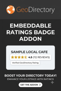 GeoDirectory Embeddable Ratings Badge Add-on – Live Review Badge for WordPress