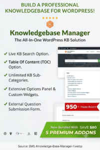 BWL Knowledge Base Manager | WordPress FAQ, Documentation & Help Center Plugin