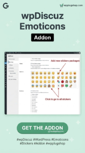 wpDiscuz Emoticons Addon – Premium Emoji Picker & Smiley Plugin for WordPress Comments
