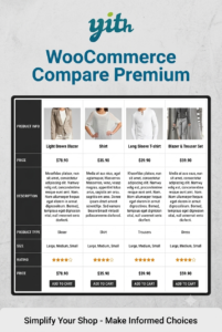 YITH WooCommerce Compare Premium – Product Comparison Plugin for WooCommerce