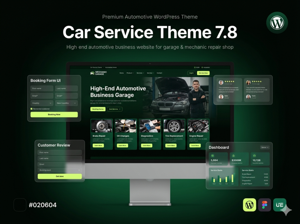 Car Service Theme 7.8 – Auto Mechanic & Car Repair WordPress Theme for Automotive Businesses