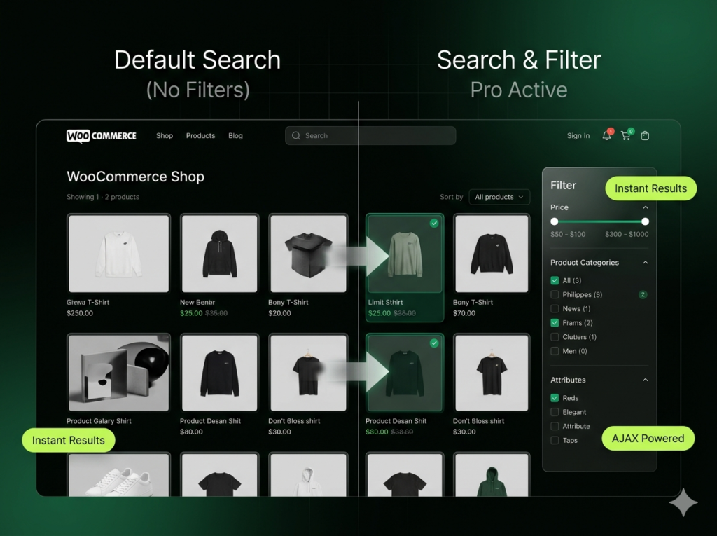 Search & Filter Pro WordPress Plugin – AJAX WooCommerce Product Filter & Faceted Search System