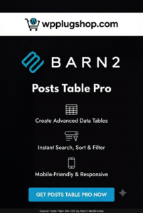 Posts Table Pro 4.0.2 by Barn2 Media – WordPress Searchable Table & Product Catalog Plugin