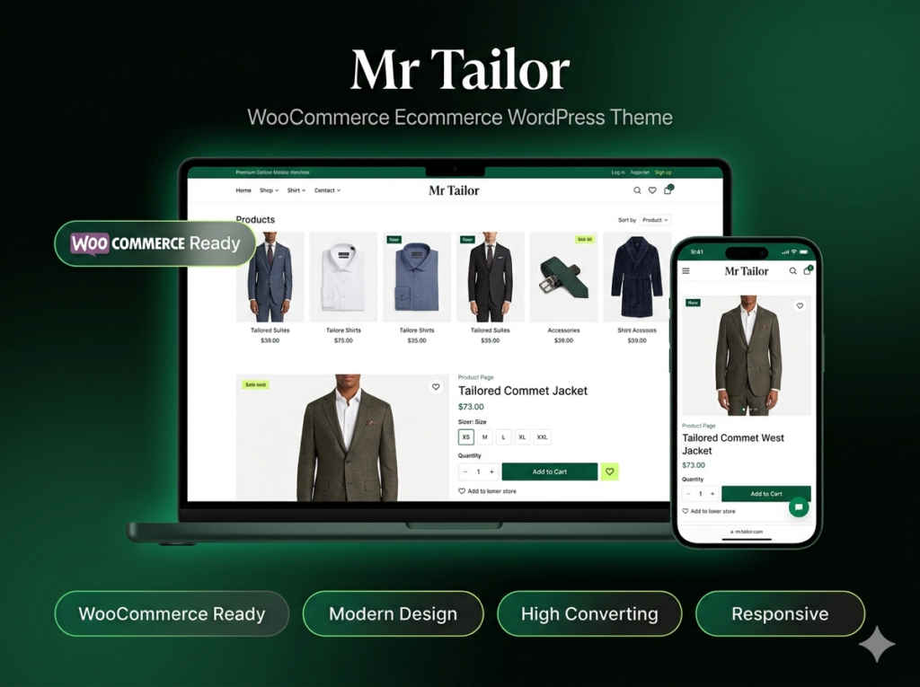 Mr Tailor – Ecommerce WordPress Theme for WooCommerce Online Stores