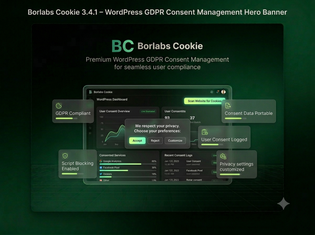 Borlabs Cookie 3.4.1 – WordPress GDPR & ePrivacy Cookie Consent Management Plugin