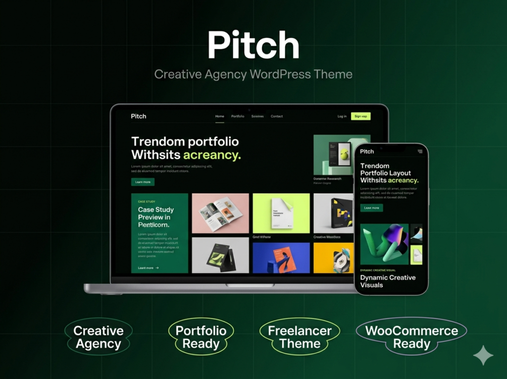 Pitch – Creative Agency & Freelancer WordPress Theme
