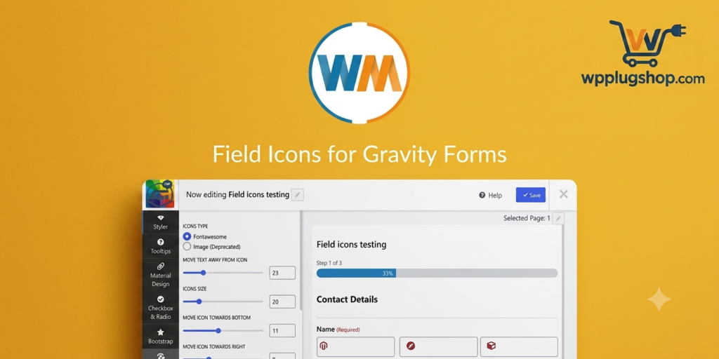 Field Icons for Gravity Forms by WPMonks – Font Awesome & Custom Image Icons Add-On