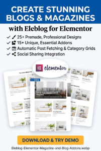 Eleblog Elementor Magazine & Blog Addons – Post Grid, Slider & Layout Builder Plugin