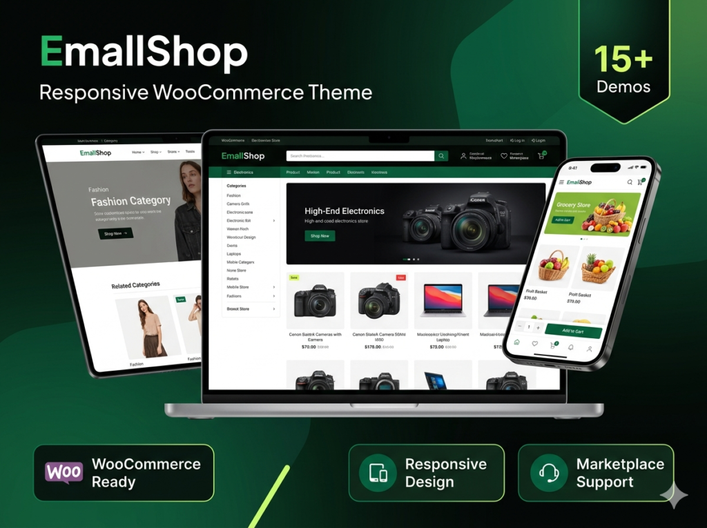 EmallShop – Responsive WooCommerce WordPress Theme for Ecommerce & Marketplace