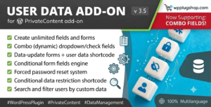 PrivateContent User Data Add-on – Custom User Fields & Profile Management for WordPress