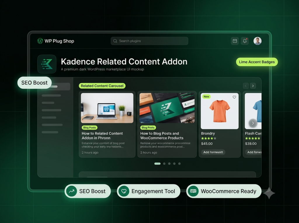 Kadence Related Content Addon – WordPress Related Posts & WooCommerce Engagement Plugin