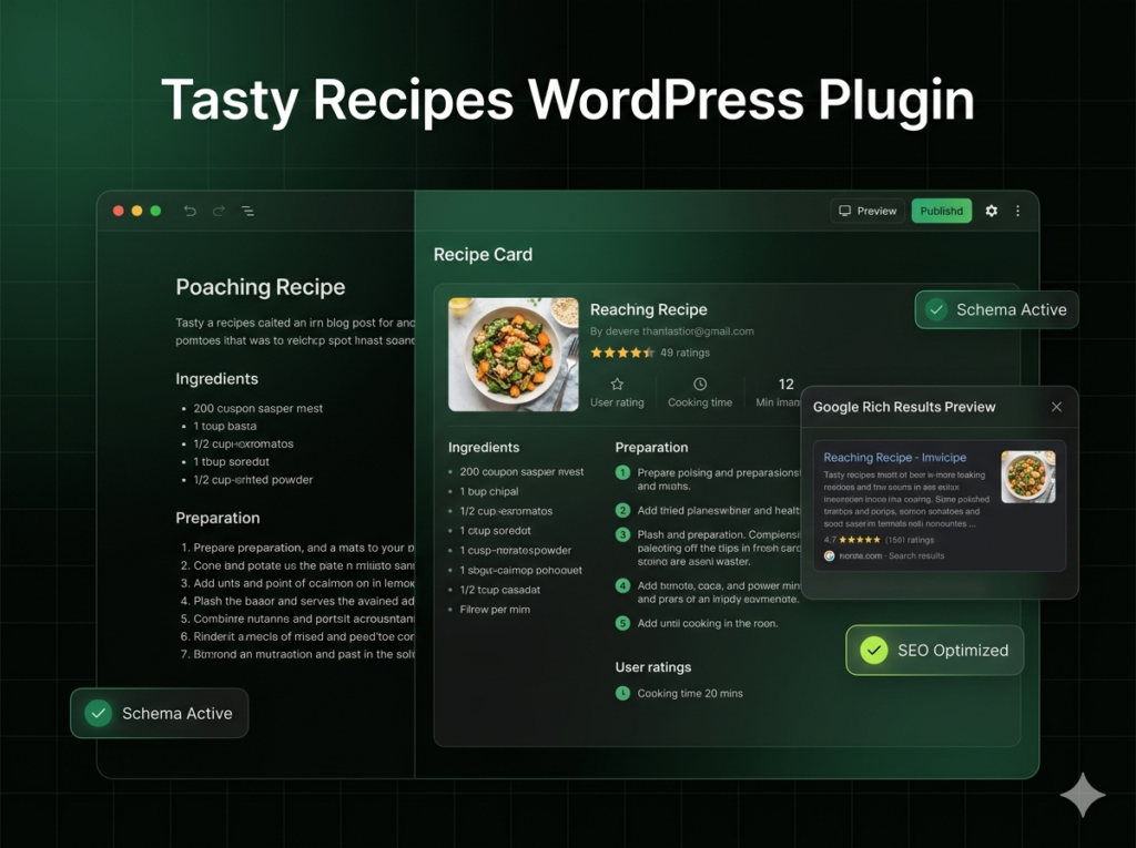 Tasty Recipes WordPress Plugin – SEO Recipe Card Builder for Food Blogs & Google Rich Results