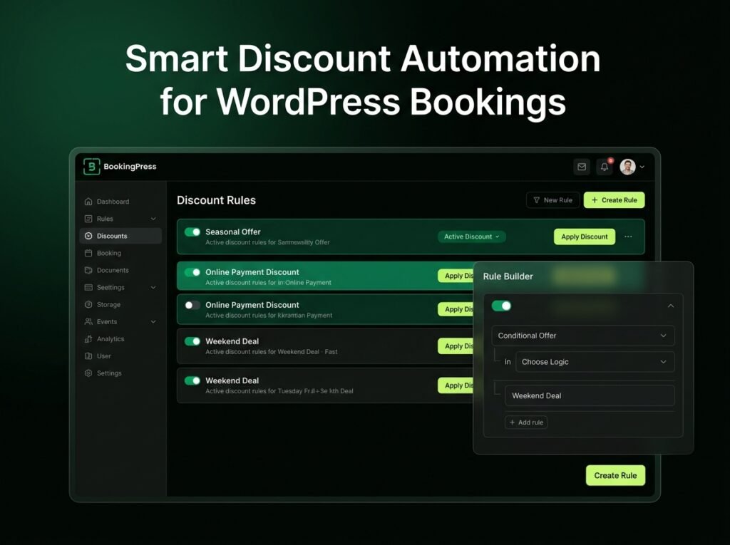 BookingPress Advanced Discount Addon – WordPress Booking System Dynamic Pricing & Offer Engine