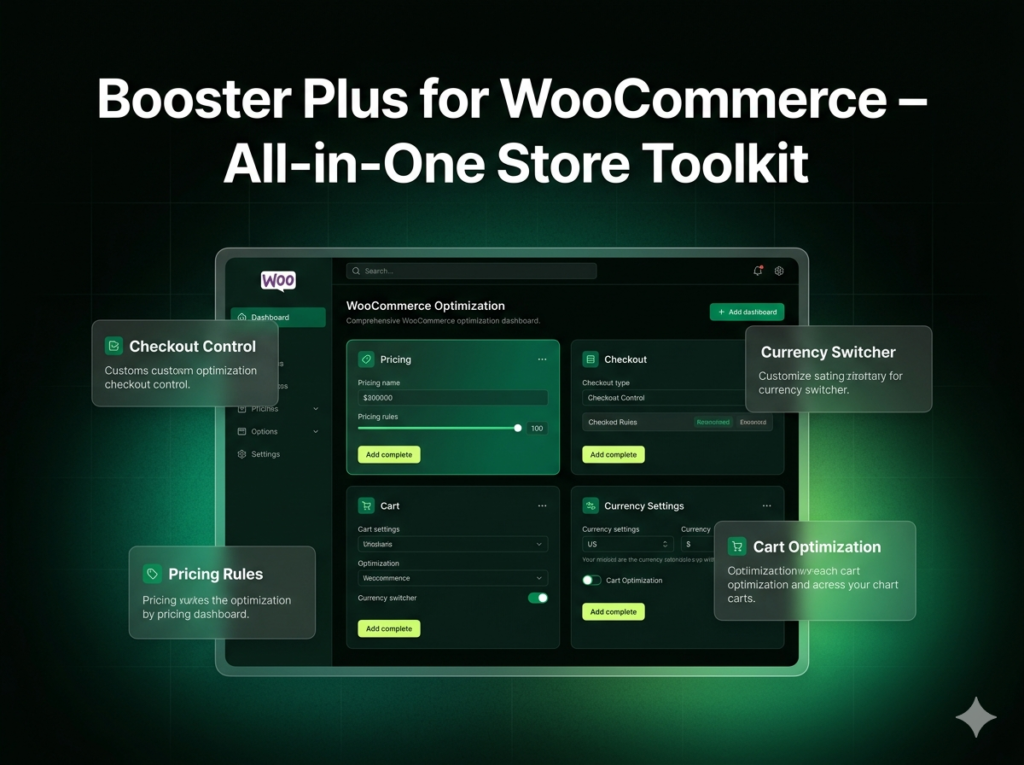 Booster Plus for WooCommerce – All-in-One Store Optimization, Checkout & Pricing Toolkit