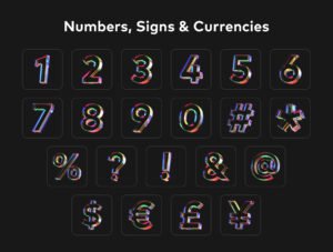 Glass Letters 3D Icon Pack