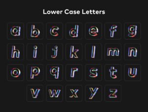 Glass Letters 3D Icon Pack