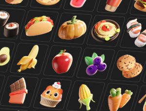 Globebite - 3D Foods Illustrations