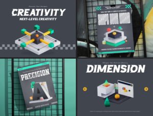 Graphic Design 3d Render