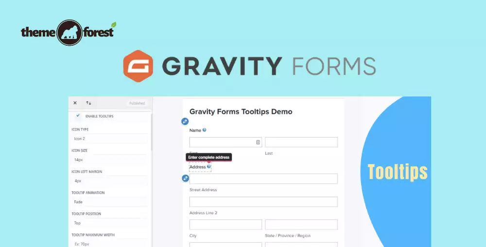 Gravity Forms Tooltips Addon – By JetSloth 1.2.14 – WordPress Tooltip Plugin