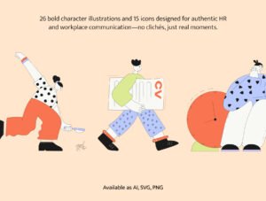 40+ vibrant HR website illustrations!