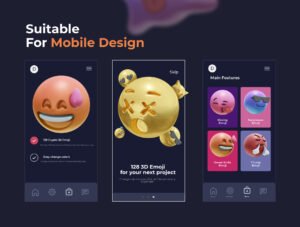 HUUUGE Gradient And Gold Emoji 3D Pack