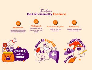 Halloween Sticker Illustration