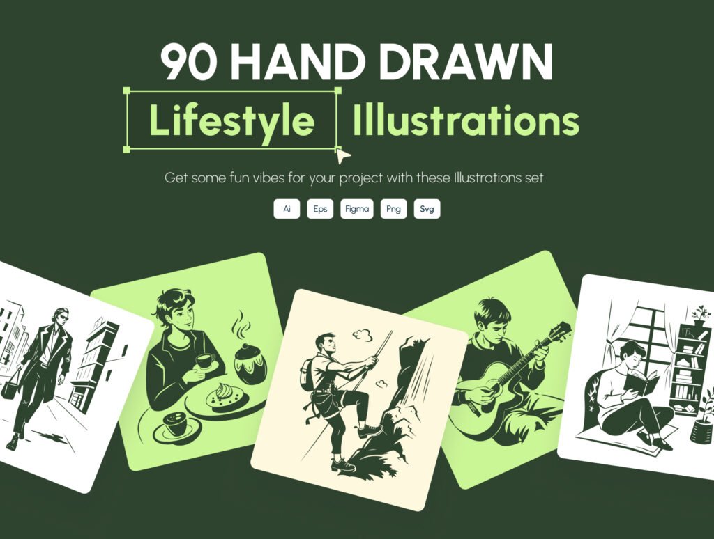 Hand Drawn Lifestyle Illustrations