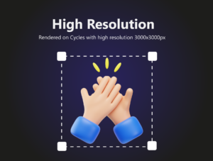 Hand Gesture 3D Icon Pack