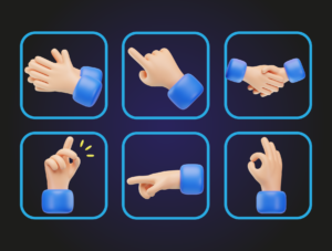 Hand Gesture 3D Icon Pack